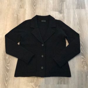 Adrienne Vittadini black blazer sweater